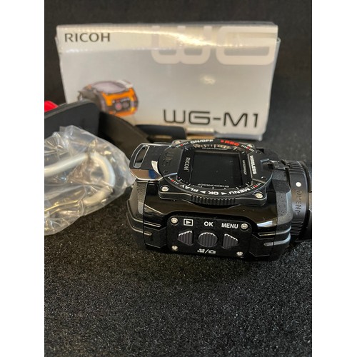 17 - Boxed Ricoh WG-M1 Waterproof Action Camera With Accessories