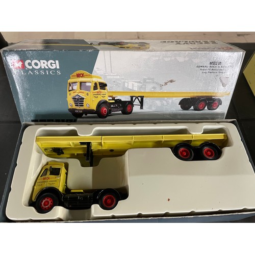 33 - Corgi CC12801 Edward Beck& Sons LTD Foden FG Articulated & long Platform Trailer