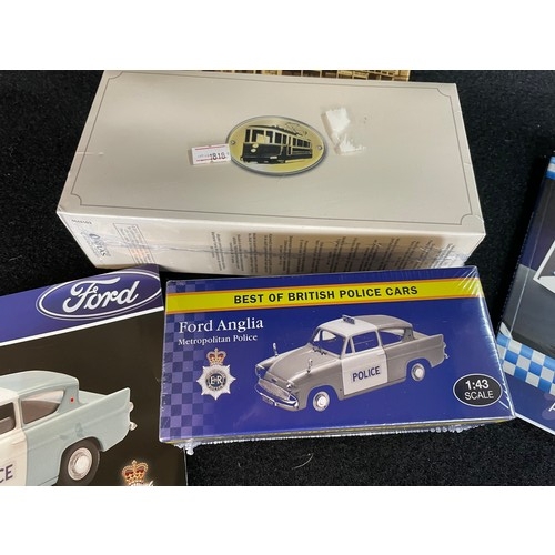 45 - Atlas Editions  Sealed Metropolitan Police Ford Anglia & Sealed Collectors Tram