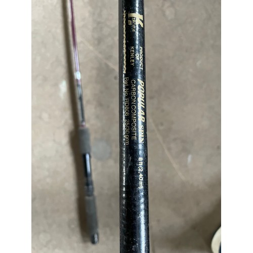 102 - 2 X Rods Kenley Carbon Composite & Shakespere E Series Superglass