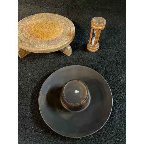 116 - Vintage Davidsons Smokey Clouds Dish & Vintage Treen Objects