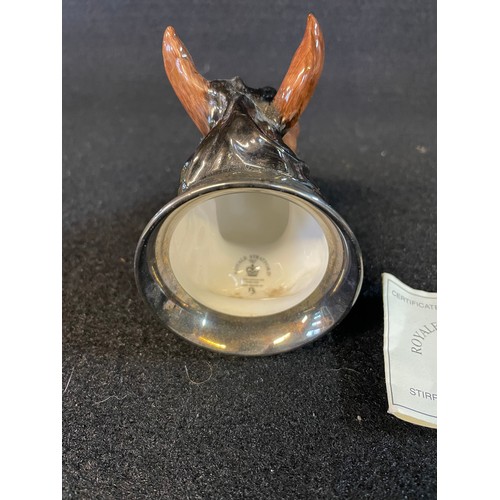 129 - Royal Stratford Horse Stirrup Cup By V.Buggs With C.O.A