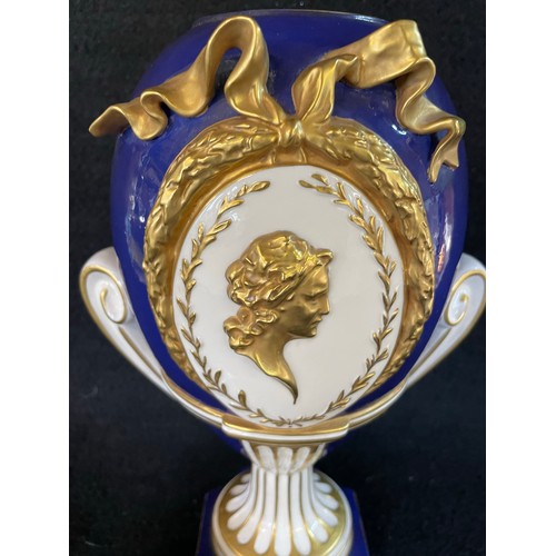 153 - 1970's Capodemonte Rare Relief Urn (Mint Condition)