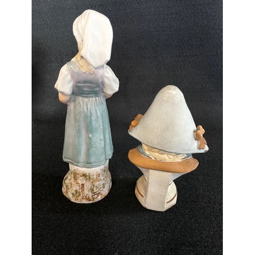 159 - 2 x Staffordshire Bisque Figurines