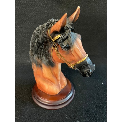 173 - Large Hand Painted Resin Horse Head (Heavy)