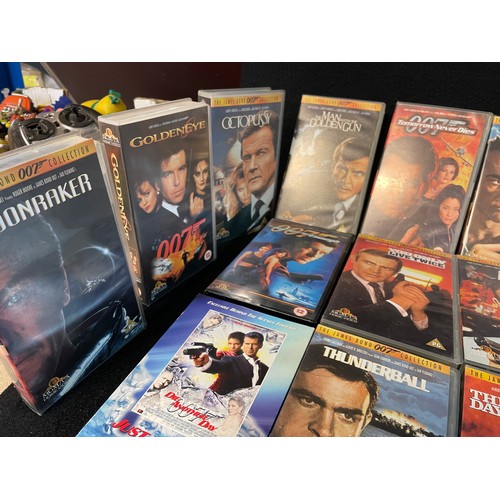 175 - Full Vintage VHS James Bond Collection