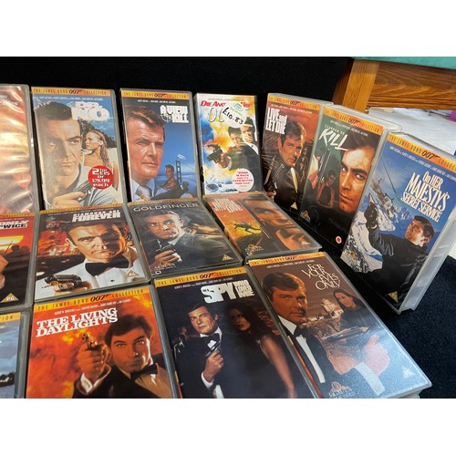 175 - Full Vintage VHS James Bond Collection