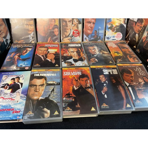 175 - Full Vintage VHS James Bond Collection