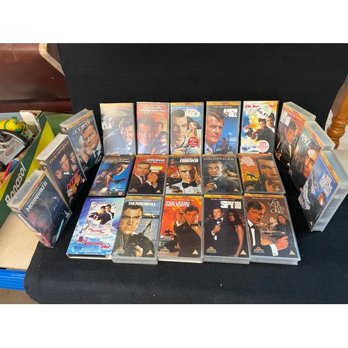 175 - Full Vintage VHS James Bond Collection