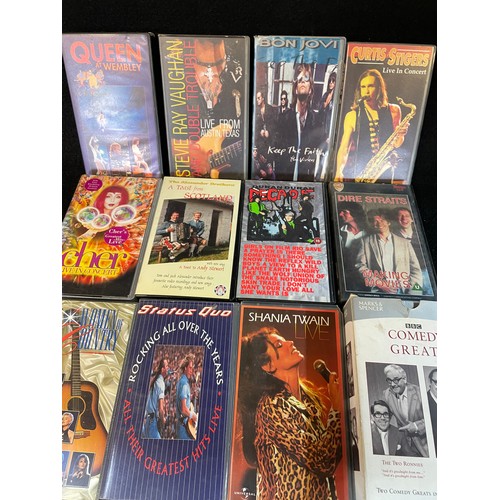 191 - Quantity Of Music VHS Inc Queen, Bon Jovi, Dire Straits ETC