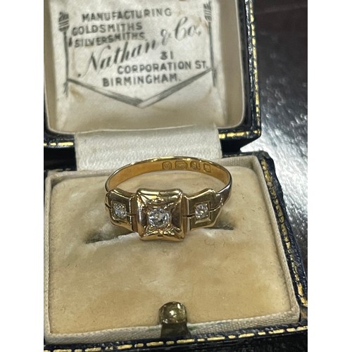 213 - Diamond Ring Set In 15ct Gold Size 'N-O'