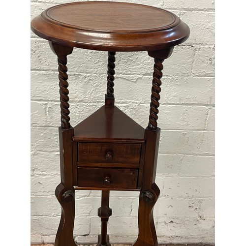 283 - 19th Century Mahogany Jardiniere Stand With Twist Detail