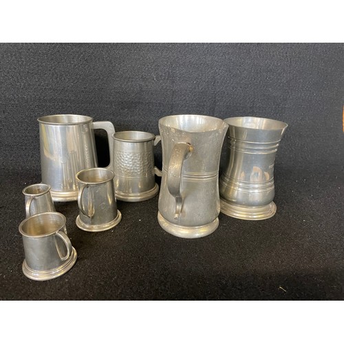 285 - Collection Of Pewter Mugs