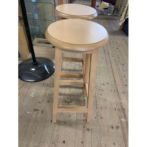 289 - Pair Of Maple Bar Stools