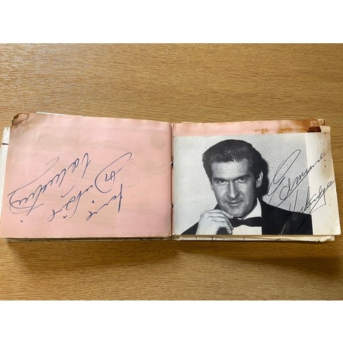 291 - vintage autograph book with Elvis Presley (not authenticated), Marty Wilde, Evie Boswell, Alfie Bass... 