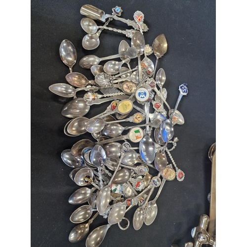 8 - A collection of 61 commerative silver plated/EPNS spoons