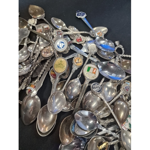 8 - A collection of 61 commerative silver plated/EPNS spoons