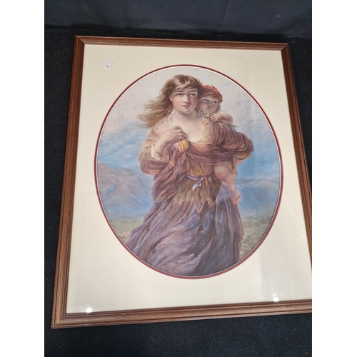 71 - An original water colour attributed to Angelo Asti 1902, signed but faint due to age