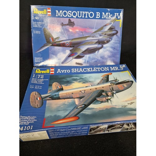 73 - Revell Avro Shackleton MR.3 and Revell Mosquito B Mk.IV.  Both brand new one still sealed