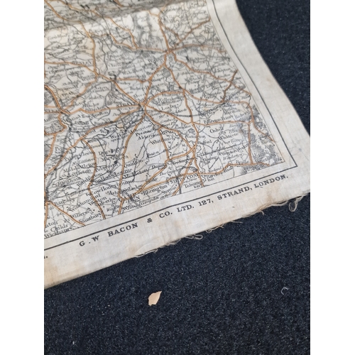 89 - A Vintage Material Map Of Wales