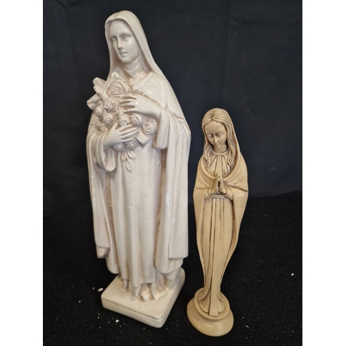 93 - Two religous statues. St.Thérèse Lisieux Figurine “Little Flower” Made in Italy Bianchi Catholic 5