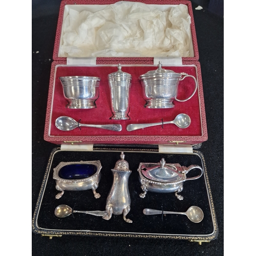 94 - Kingsway A1 silver plate Salts set and R&D salts set.