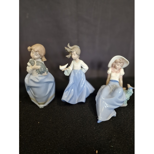 150 - Three NAO figurines by Lladro