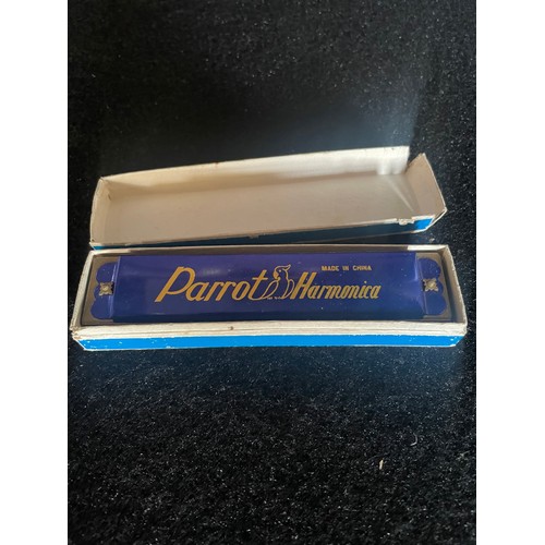 160 - Vintage Parrot Harmonica Boxed in original box