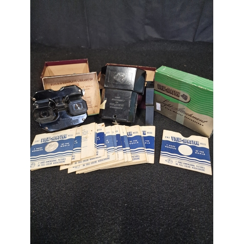 172 - Vintage Sawyers view-master Stereoscope with Light attachment and 20 reels