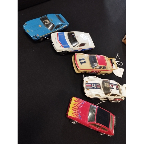 Selection of Vintage Scalextric Slot Cars inc Ford Capri, Porsche 911, BMW  CSL, Triumph TR7 and Dats