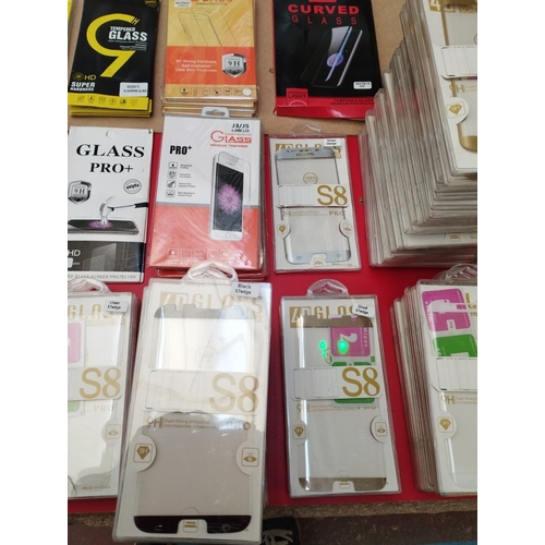 14 - Job Lot of over 144 Mobile Phone Screen Protectors for Samsung & More