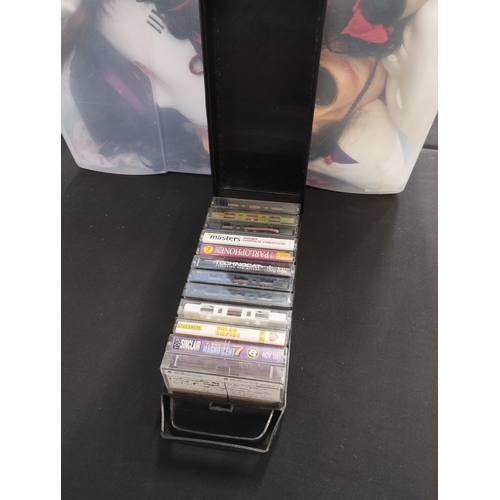 15 - Selection of Vintage Cassettes in Carry Case inc Music, Story Tapes, Amstrad and Spectrum.