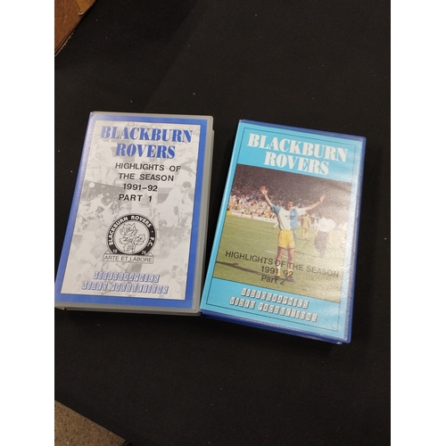 18 - Selection of Blackburn Rovers VHS and Dvds and Book