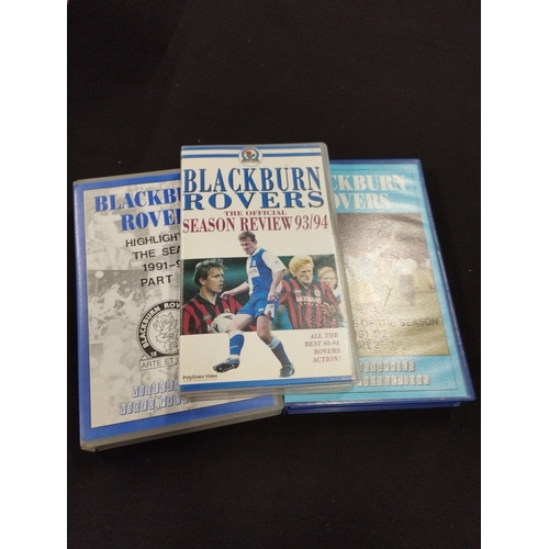 18 - Selection of Blackburn Rovers VHS and Dvds and Book