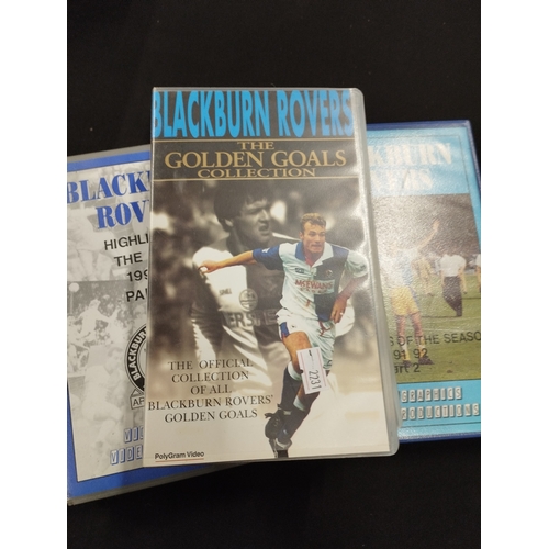 18 - Selection of Blackburn Rovers VHS and Dvds and Book