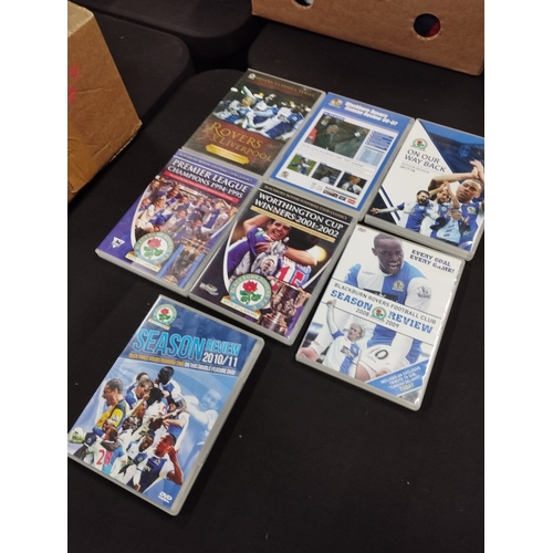 18 - Selection of Blackburn Rovers VHS and Dvds and Book