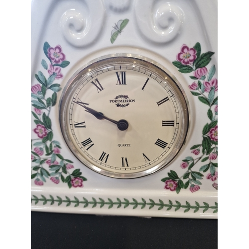 30 - Portmerion Quartz porceline Mantel clock