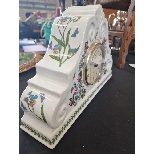 30 - Portmerion Quartz porceline Mantel clock