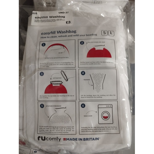 77 - x13 Easy Fill Wash Bags for bean bags. Size Small and Large.