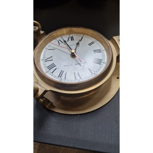 83 - Brass royal Mariner Porthole clock