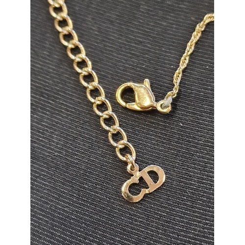 100 - Christian Dior diamanté heart necklace in box