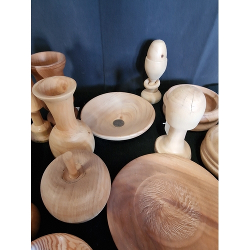 104 - A collection of wooden handmade items. The wood is locally sourced from Sunnyhurst, boldventure and ... 