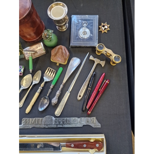 126 - A collection of vintage items. Including ward, copper, brass, silver plate, viners, sterling silver ... 