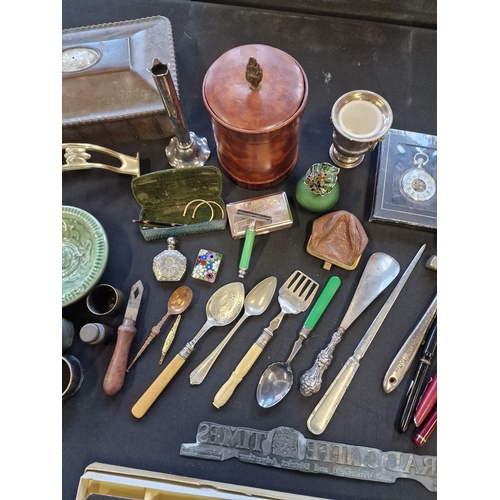 126 - A collection of vintage items. Including ward, copper, brass, silver plate, viners, sterling silver ... 