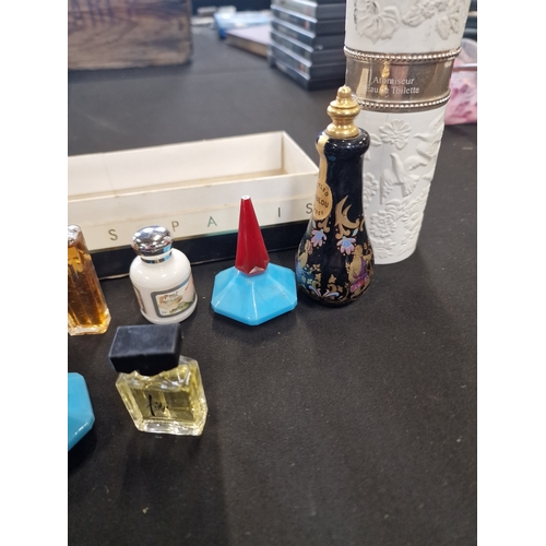 156 - A selection of vintage perfumes and an atomiser for L'Air du Tempus