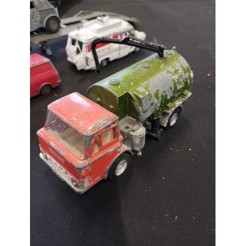 165 - Selection of Vintage Dinky Vehicles inc AEC Flatbed, Johnston Road Sweeper, Ford Transit Police Acci... 