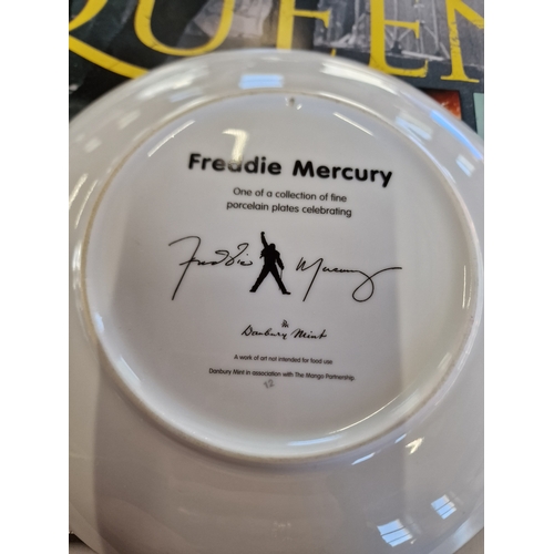 171 - Freddie Mercury collectable plate by Donbury Mint and 2008 Queen calander