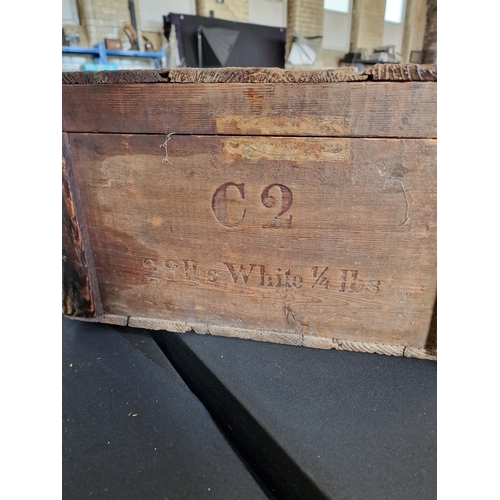 185 - A vintage Hoffmans Starch crate 50x43x21cm