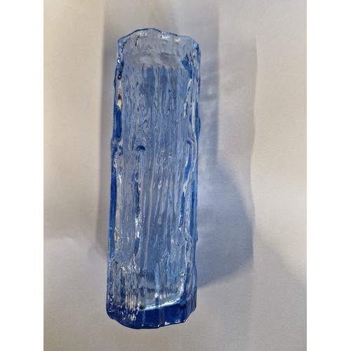 192 - A piece of Light Blue retro Ravenhead Glass vase