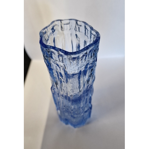 192 - A piece of Light Blue retro Ravenhead Glass vase